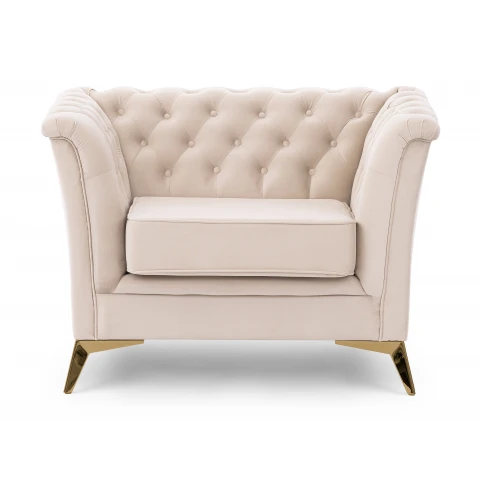 Fotel pikowany chesterfield HASSO BIS