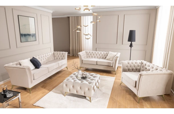 Fotel pikowany chesterfield HASSO BIS - ergonomiczne