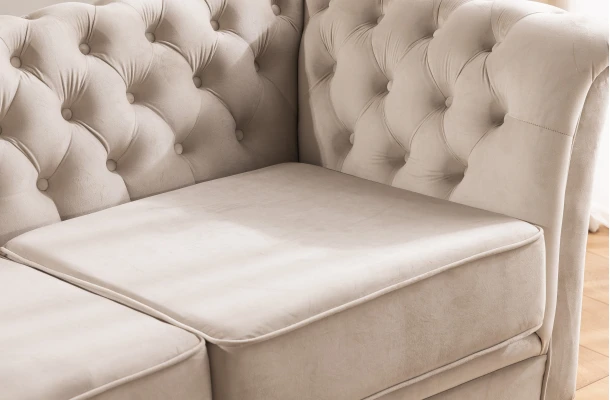 Fotel pikowany chesterfield HASSO BIS - nowoczesne