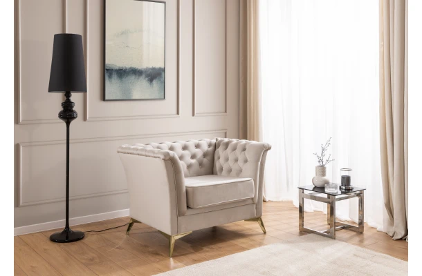 Fotel pikowany chesterfield HASSO BIS - meble