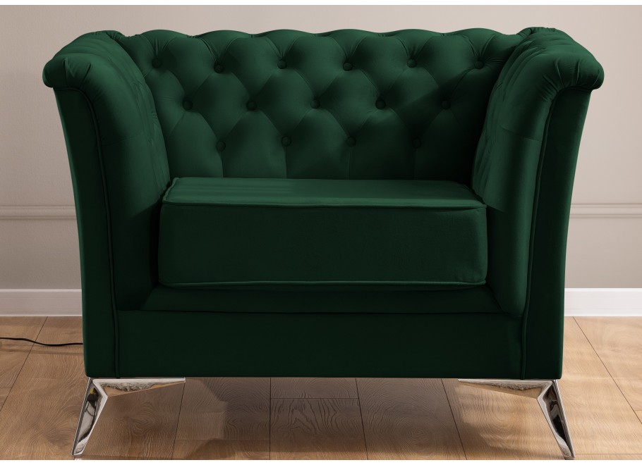 Fotel pikowany chesterfield HASSO BIS 12