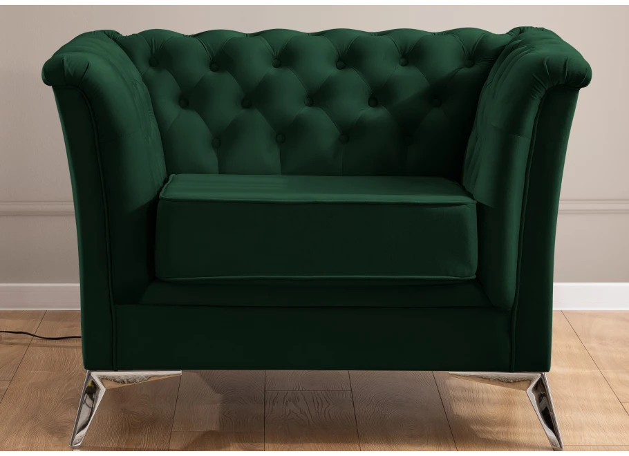 Fotel pikowany chesterfield HASSO BIS