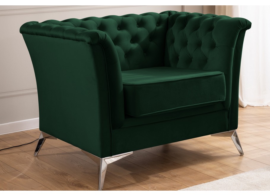 Fotel pikowany chesterfield HASSO BIS 14