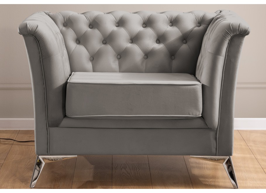 Fotel pikowany chesterfield HASSO BIS 20