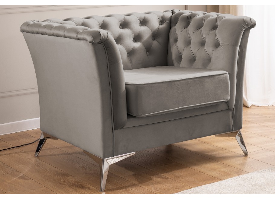 Fotel pikowany chesterfield HASSO BIS 21