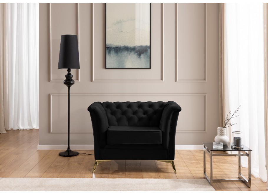 Fotel pikowany chesterfield HASSO BIS 23