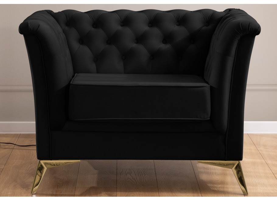 Fotel pikowany chesterfield HASSO BIS 22