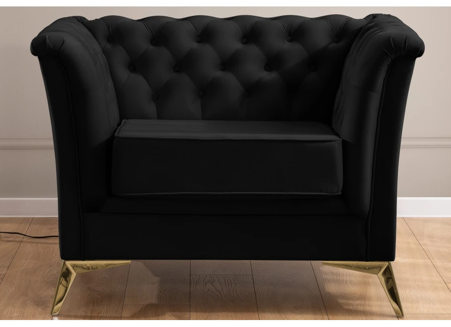 Fotel pikowany chesterfield HASSO BIS
