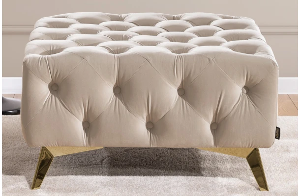 Puf pikowany Chesterfield 80x80 HASSO BIS - design i funkcjonalnosc w parze