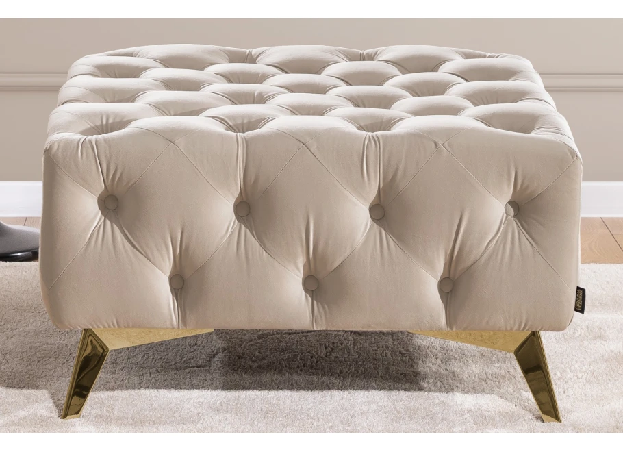 Puf pikowany Chesterfield 80x80 HASSO BIS