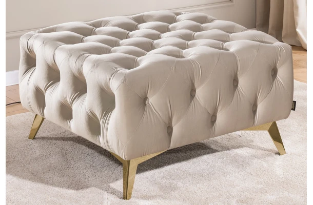 Puf pikowany Chesterfield 80x80 HASSO BIS - design i funkcjonalnosc w parze