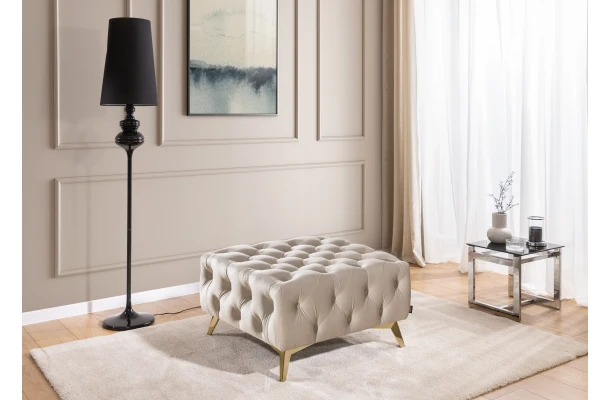 Puf pikowany Chesterfield 80x80 HASSO BIS - design i funkcjonalnosc w parze