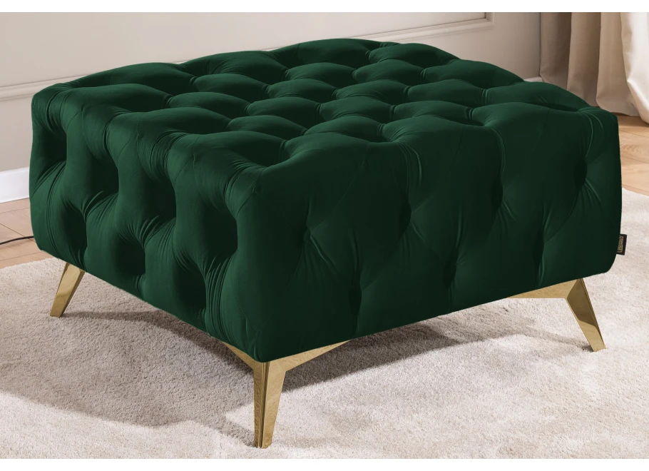 Puf pikowany Chesterfield 80x80 HASSO BIS