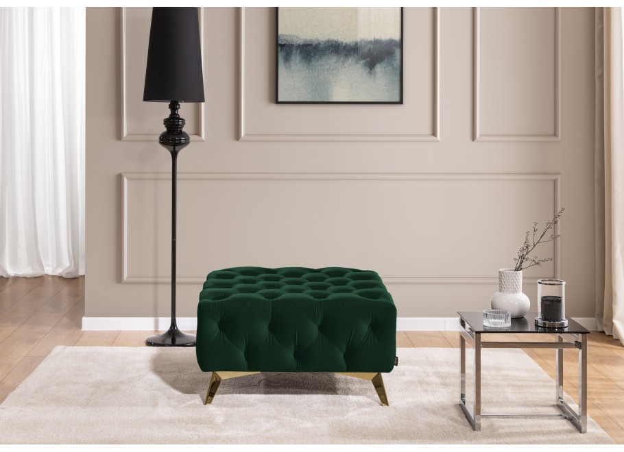 Puf pikowany Chesterfield 80x80 HASSO BIS 10