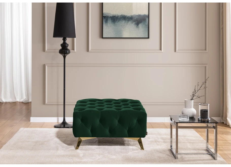 Puf pikowany Chesterfield 80x80 HASSO BIS