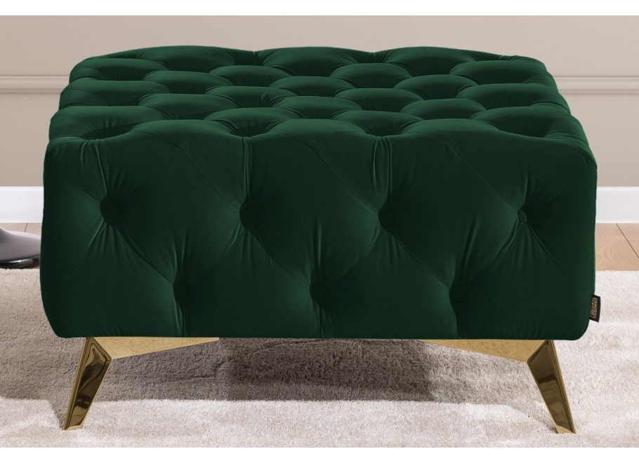 Puf pikowany Chesterfield 80x80 HASSO BIS 11