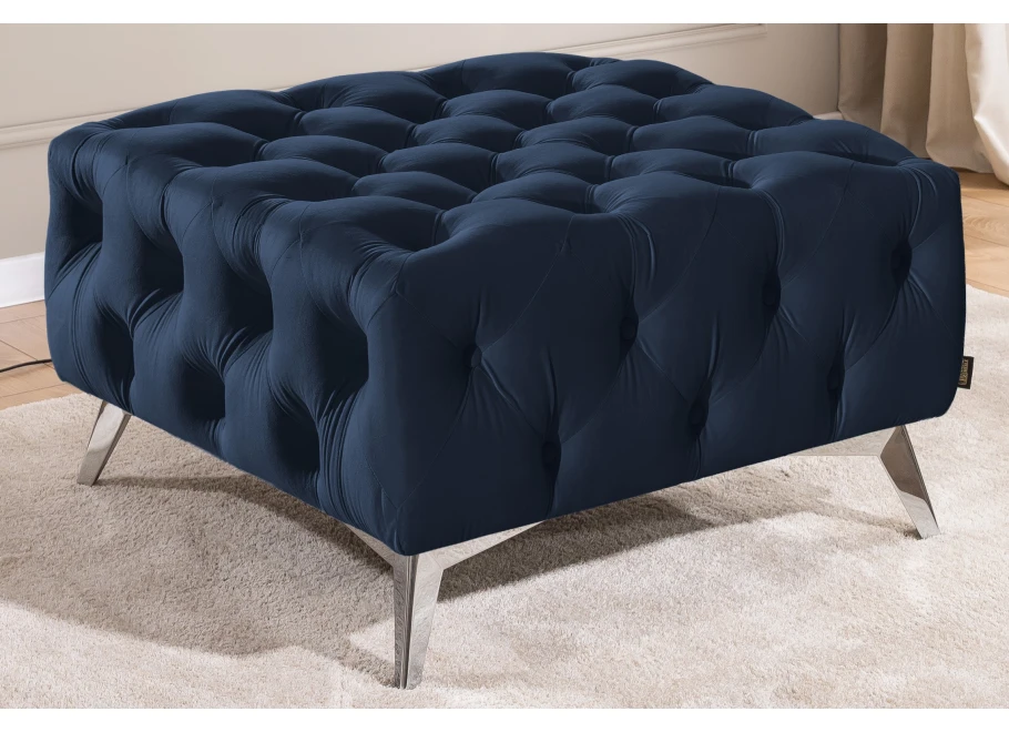 Puf pikowany Chesterfield 80x80 HASSO BIS