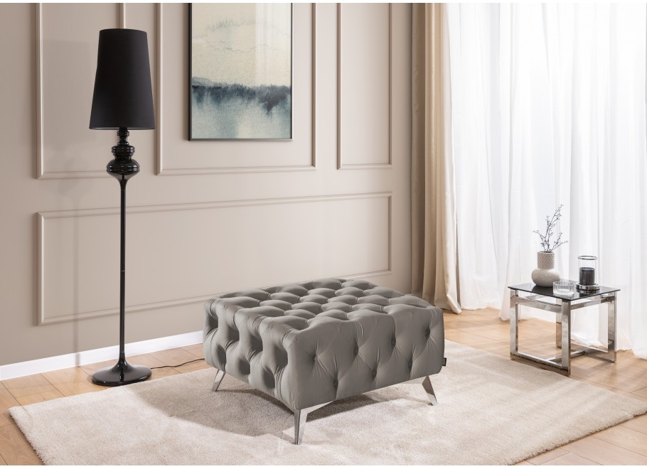 Puf pikowany Chesterfield 80x80 HASSO BIS 14