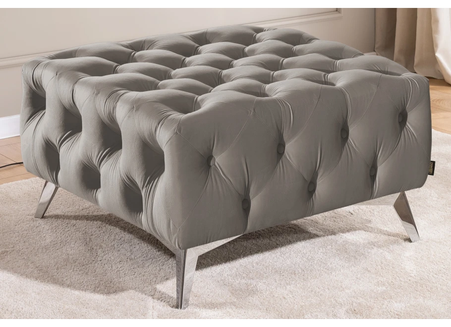 Puf pikowany Chesterfield 80x80 HASSO BIS