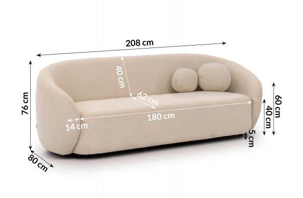 Sofa trzyosobowa nowoczesna Cloudi - design i funkcjonalnosc w parze