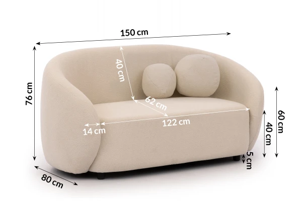 Sofa dwuosobowa nowoczesna Cloudi - design i funkcjonalnosc w parze