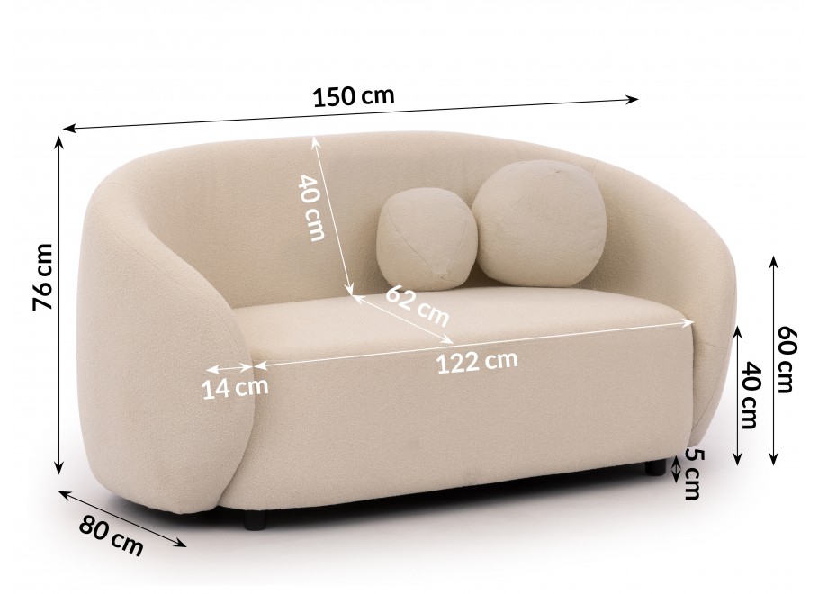 Sofa dwuosobowa nowoczesna Cloudi 12