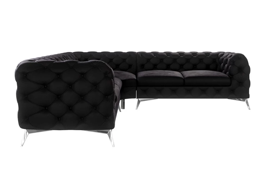 Narożnik pięcioosobowy luksusowy pikowany Chesterfield TEO 2+E+2