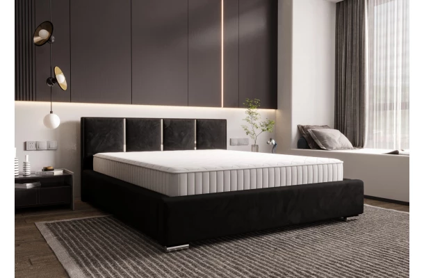 Łóżko tapicerowane glamour KADAR - funkcjonalne