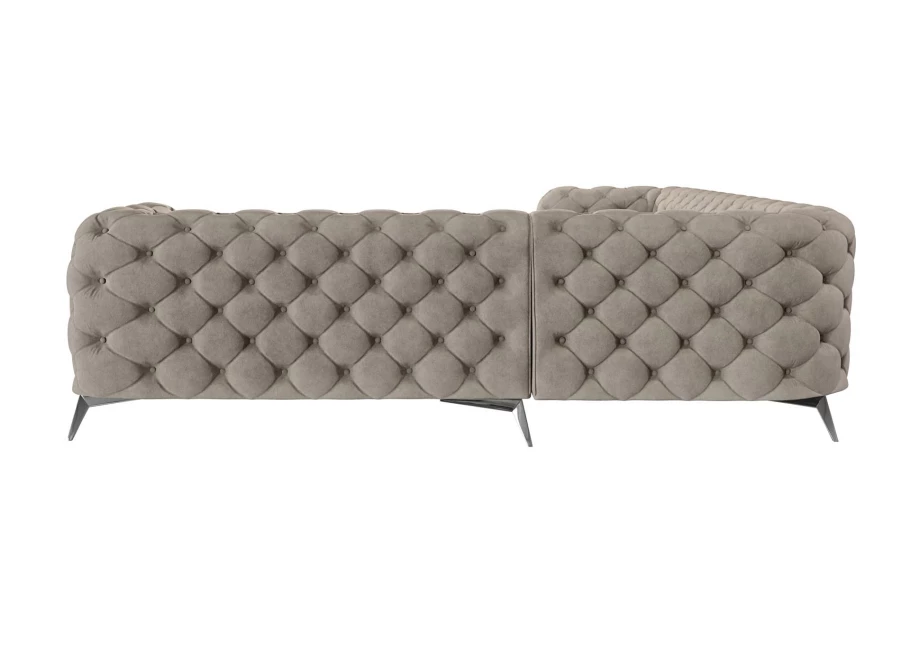 Narożnik sześcioosobowy luksusowy pikowany Chesterfield TEO 3+E+2