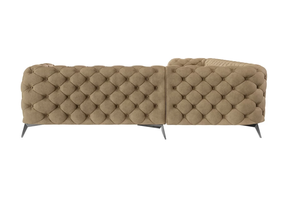 Narożnik sześcioosobowy luksusowy pikowany Chesterfield TEO 3+E+2