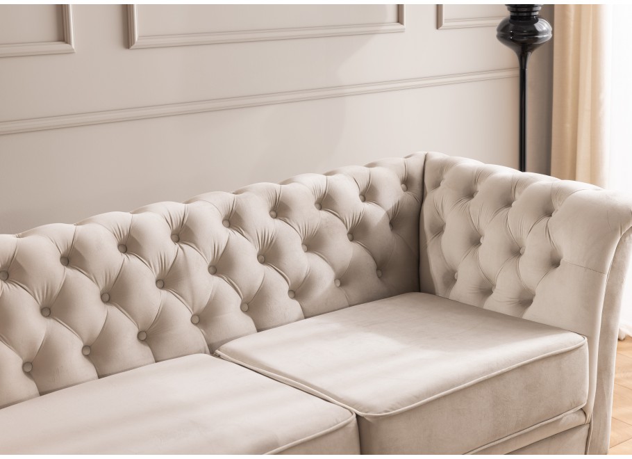 Zestaw mebli pikowanych Chesterfield 3+2+1 Hasso Bis 3