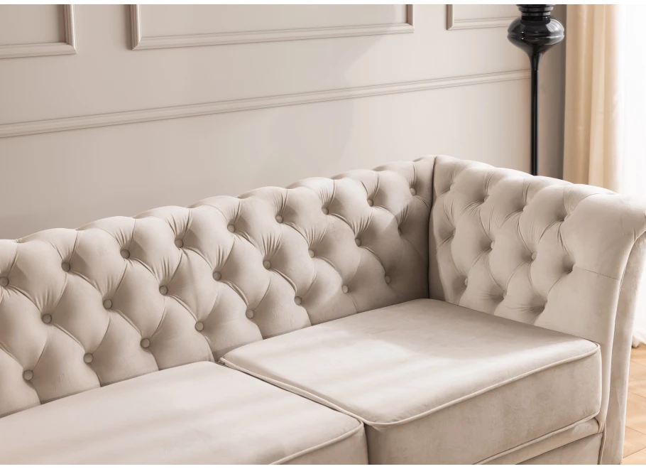 Zestaw mebli pikowanych Chesterfield 3+2+1 Hasso Bis