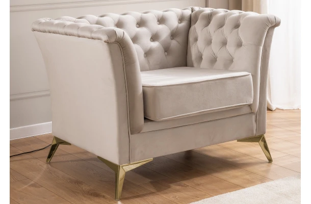 Zestaw mebli pikowanych Chesterfield 3+2+1 Hasso Bis - design i funkcjonalnosc w parze