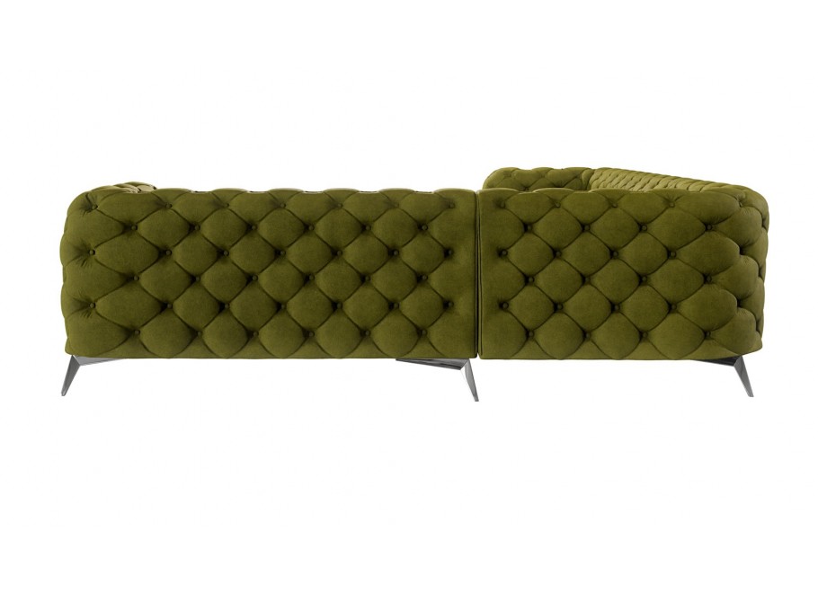 Narożnik sześcioosobowy luksusowy pikowany Chesterfield TEO 3+E+2 9