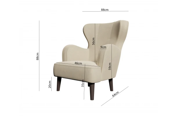 Fotel nowoczesny tapicerowany Lusso - eleganckie