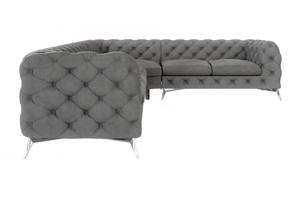 Narożnik sześcioosobowy luksusowy pikowany Chesterfield TEO 3+E+2 - design i funkcjonalnosc w parze