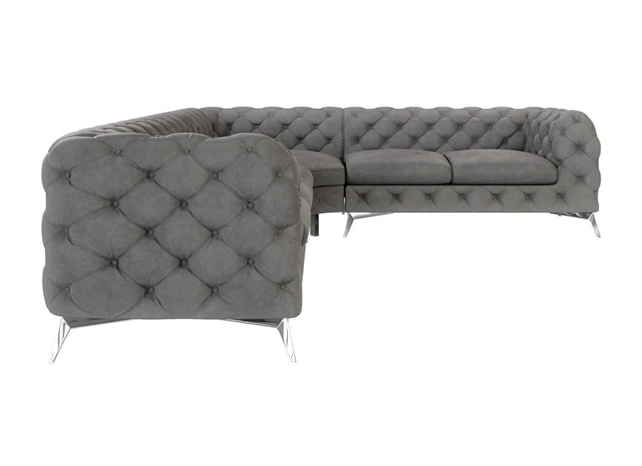 Narożnik sześcioosobowy luksusowy pikowany Chesterfield TEO 3+E+2 14
