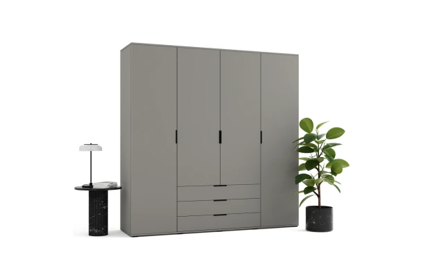 Szafa uchylna czterodrzwiowa z szufladami na wymiar Modena - design i funkcjonalnosc w parze