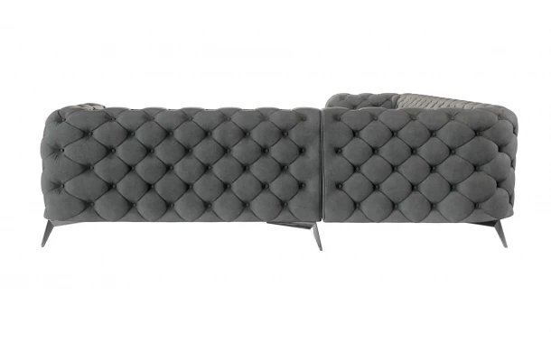 Narożnik sześcioosobowy luksusowy pikowany Chesterfield TEO 3+E+2 - design i funkcjonalnosc w parze