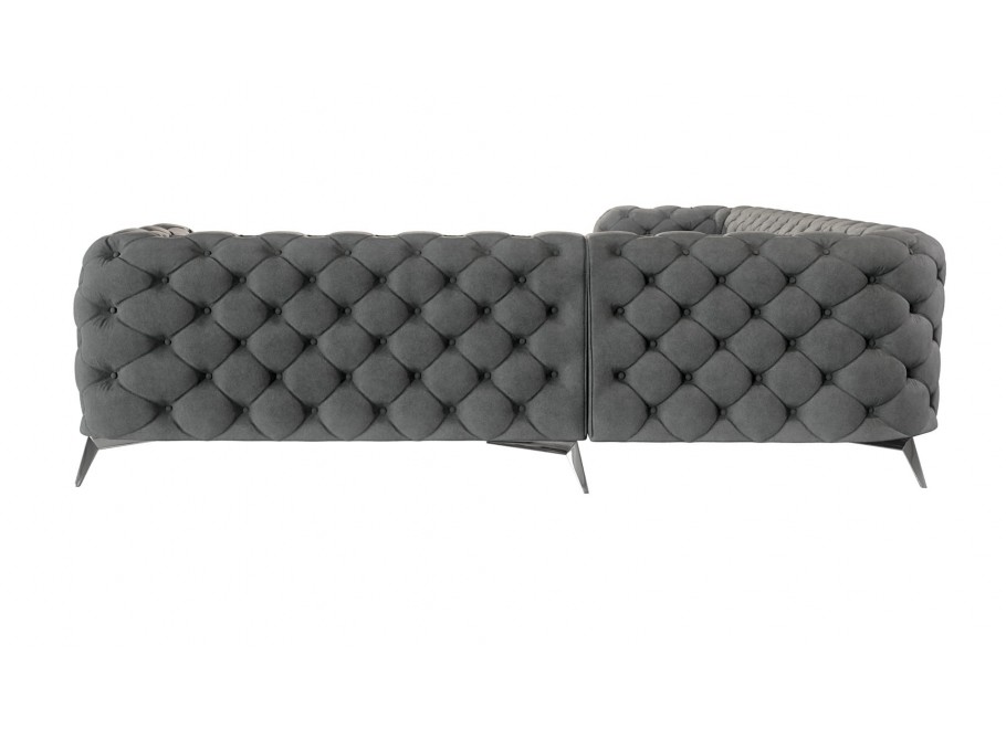 Narożnik sześcioosobowy luksusowy pikowany Chesterfield TEO 3+E+2 16