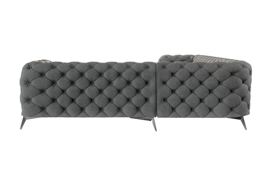 Narożnik sześcioosobowy luksusowy pikowany Chesterfield TEO 3+E+2