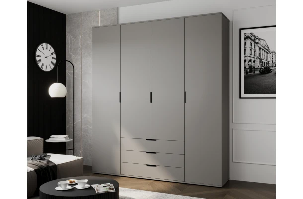 Szafa uchylna czterodrzwiowa z szufladami na wymiar Modena - design i funkcjonalnosc w parze