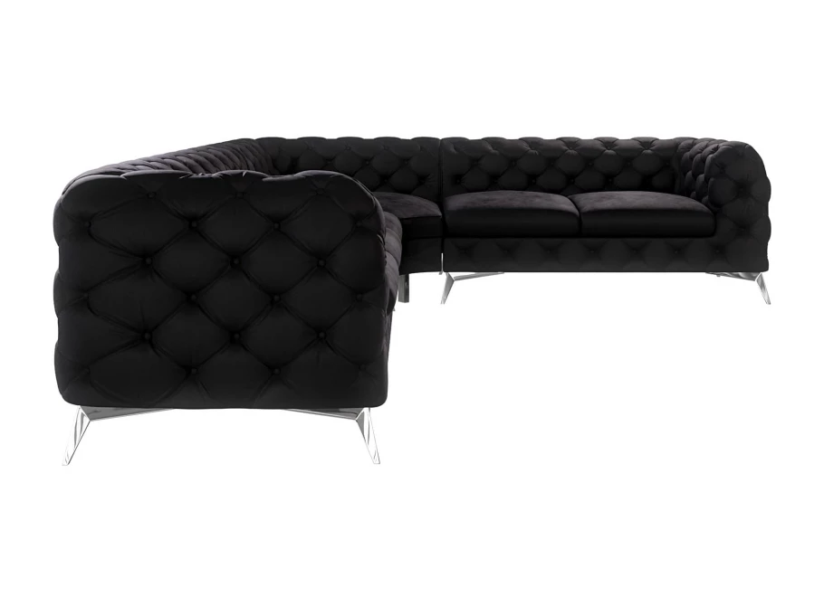 Narożnik sześcioosobowy luksusowy pikowany Chesterfield TEO 3+E+2