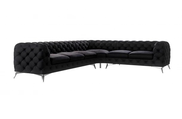 Narożnik sześcioosobowy luksusowy pikowany Chesterfield TEO 3+E+2 - design i funkcjonalnosc w parze