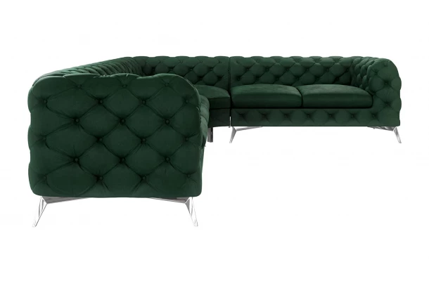 Narożnik sześcioosobowy luksusowy pikowany Chesterfield TEO 3+E+2 - design i funkcjonalnosc w parze