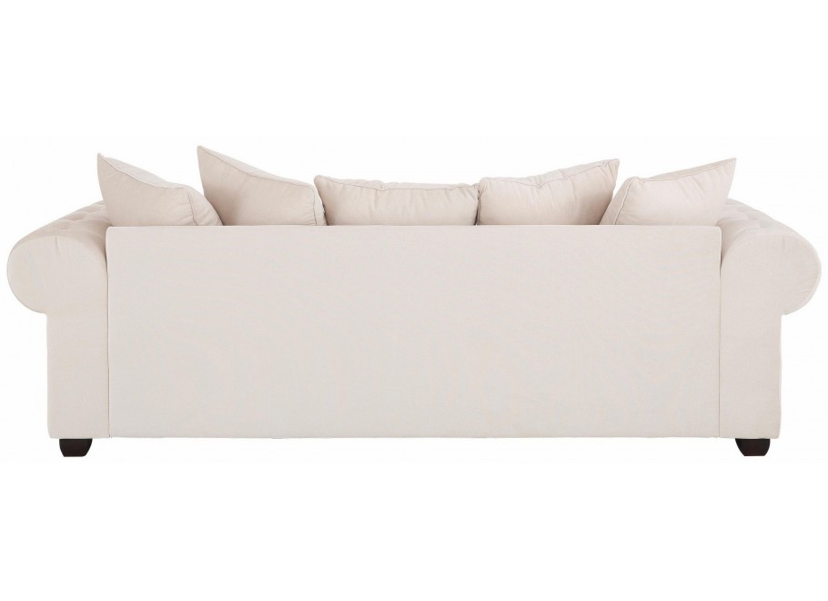 Wygodna kanapa trzyosobowa pikowana do salonu LUZERN jasny beż 4