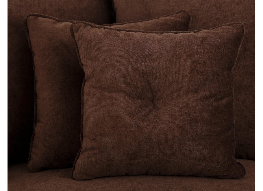 Kanapa trzyosobowa pikowana glamour LUZERN Brązowy welur 3