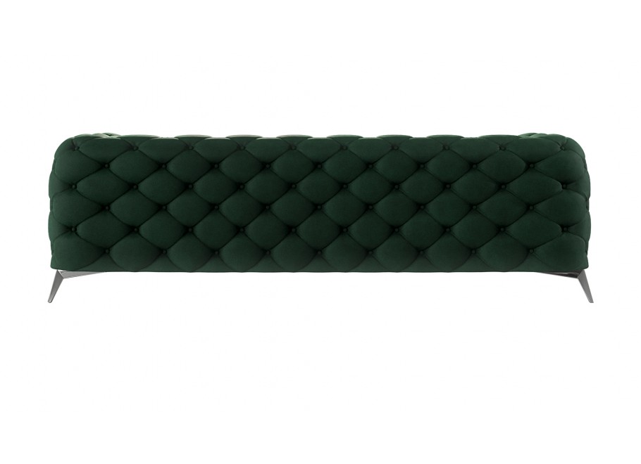 Sofa w kolorze butelkowej zieleni, trzyosobowa pikowana Chesterfield TEO 3 3