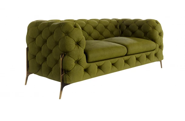 Sofa dwuosobowa pikowana glamour Chesterfield TEO HIGH 2 - wypoczynkowe Sofa dwuosobowa pikowana glamour Chesterfield TEO HIGH 2 - wypoczynkowe