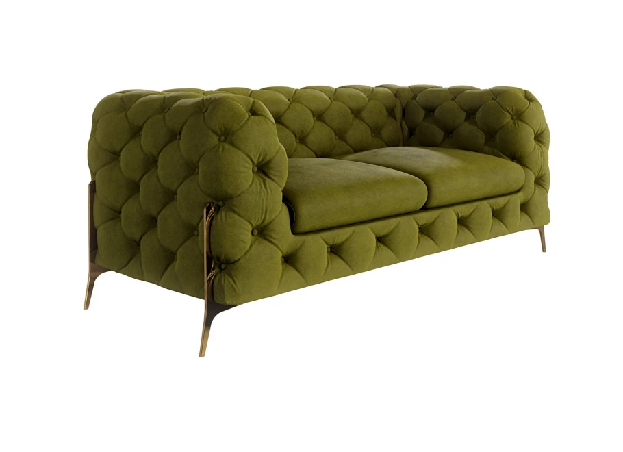 Sofa dwuosobowa pikowana glamour Chesterfield TEO HIGH 2 Sofa dwuosobowa pikowana glamour Chesterfield TEO HIGH 2